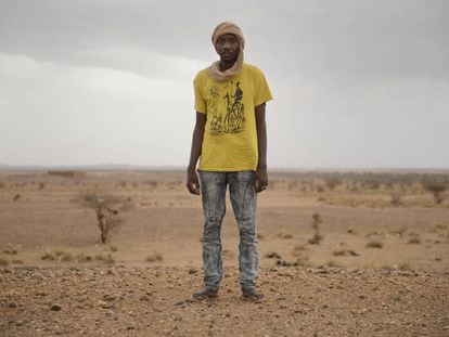 Adam Souleyman, nigerino, foi escravo na Líbia durante cinco meses.