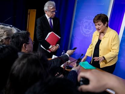 A diretora-gerente do FMI, Kristalina Georgieva, em março em Washington.