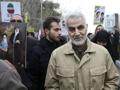 O General Qassem Soleimani em uma foto de arquivo de 2016