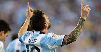 Messi foi o melhor em campo.