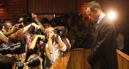 Pistorius, durante o julgamento, em Pretória.
