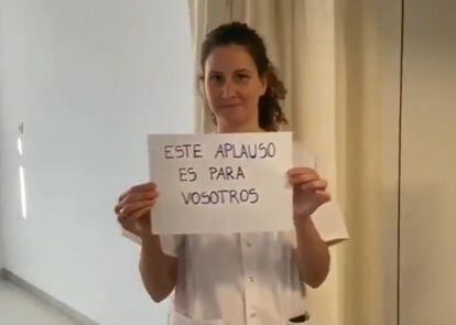Frame de um vídeo compartilhado pelos funcionários do Hospital Mateu Orfila