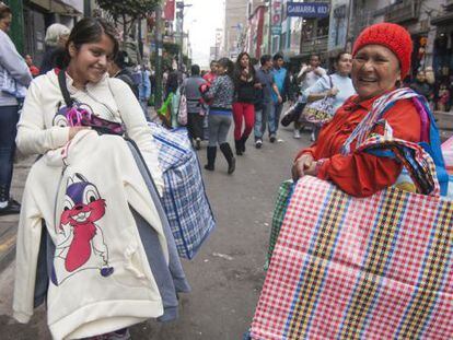 Trabalhadoras informais em Lima, Peru.