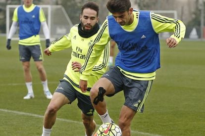 Enzo Zidane, no treino de quarta-feira.