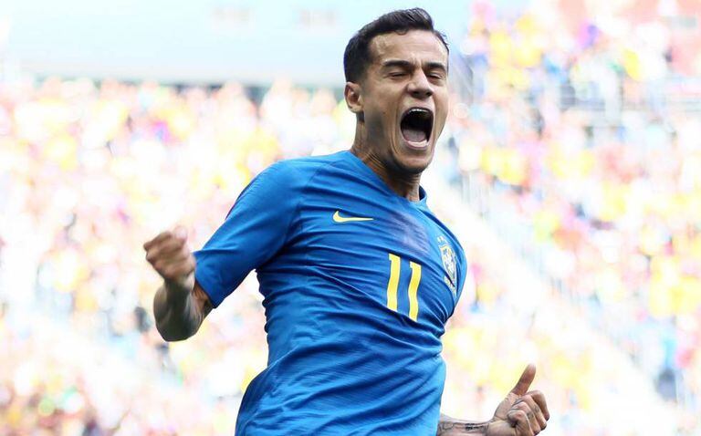 Coutinho comemora gol diante da Costa Rica.