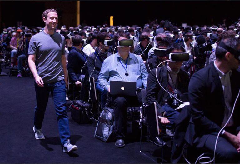 Mark Zuckerberg durante o Congresso Mundial de Móveis de Barcelona