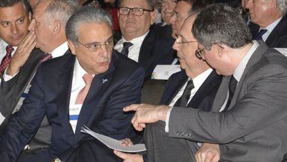 Robson Braga, Meirelles e Levy, no encontro da CNI.