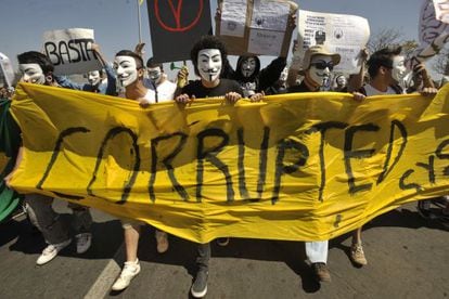Marcha contra a corrup&ccedil;&atilde;o em Bras&iacute;lia, em 2011.