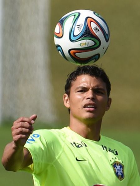 Thiago Silva durante um treino.