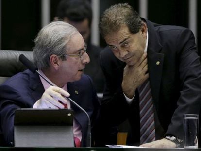 Eduardo Cunha e Paulo Pereira da Silva na ter&ccedil;a-feira.