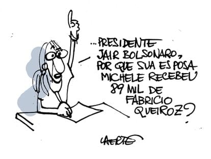 A cartunista Laerte desenhou a pergunta para Bolsonaro que ganhou o Twitter e publicou na rede.