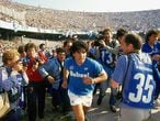 Maradona, durante sua etapa no Napoli, em uma fotografia do documentário.