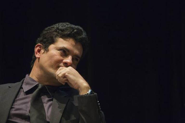 O juiz Moro durante evento da Abraji, em São Paulo.