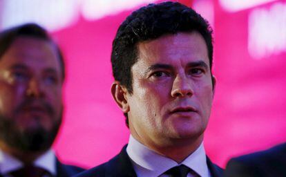 O juiz federal Sergio Moro, em evento no dia 9 de março em Curitiba.