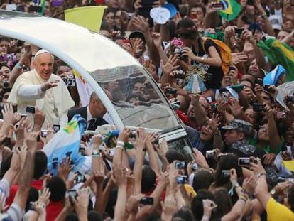 O Papa, no Rio de Janeiro, durante a Jornada Mundial da Juventude.