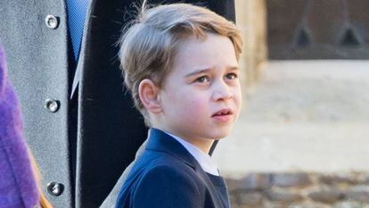 George de Cambridge em 25 de dezembro de 2019, na missa de Sandringham.