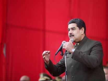 Nicolás Maduro participa de uma cerimônia militar em Caracas, no dia 1 de junho.