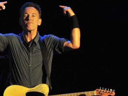 Bruce Springsteen durante um show no Chile, em setembro de 2013.