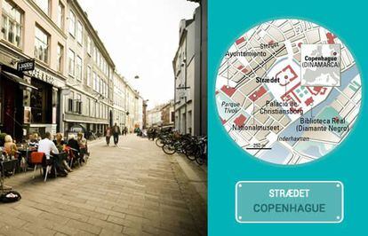 A rua de Straedet, em Copenhague.