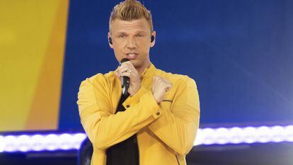Nick Carter num show no Central Park, Nova York, em 13 de julho.