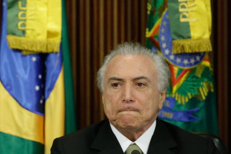 O presidente interino, Michel Temer, nesta terça-feira.