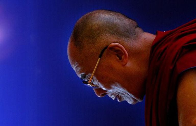 O Dalai Lama Tenzin Gyatso, em 21 de setembro na Índia.