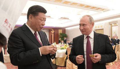 Xi Jinping e Putin, nesta sexta-feira na China