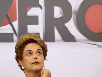 Dilma em evento sobre o zika vírus no Palácio do Planalto.