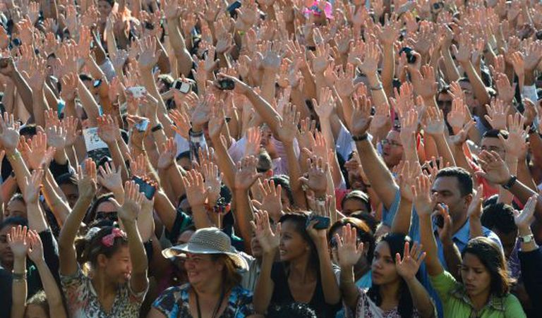 Protesto contra o aborto e o casamento gay em Brasília.