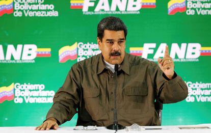 Maduro em um ato militar neste sábado em Caracas.