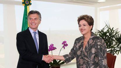 Mauricio Macri e Dilma Rousseff, em dezembro.