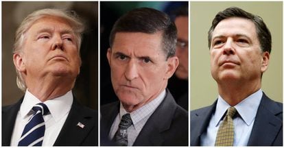 Trump, Flynn e Comey.