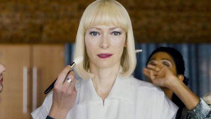 Chama Swinton, em 'Okja', de Bong Joon-Ho.