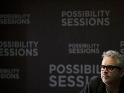 Alfonso Cuarón, em uma coletiva de imprensa na Ciudad de México