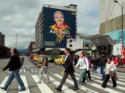Mural do Instituto de Artes de Bogotá, em homenagem a Gabo.