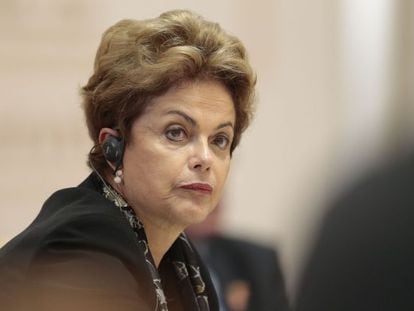 Rousseff durante encontro dos BRICS, na R&uacute;ssia.