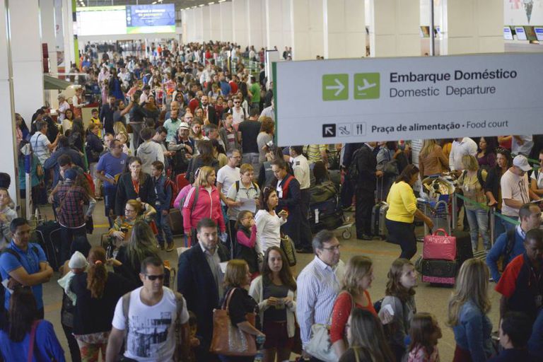 Aeroporto de Brasília, nesta segunda-feira.