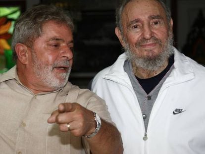 Lula e Fidel em Havana, em foto do Facebook do brasileiro.