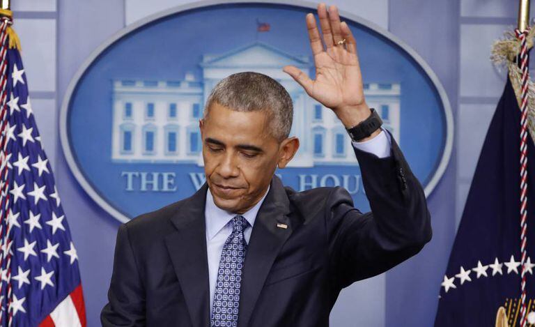 Obama em sua última entrevista coletiva como presidente.