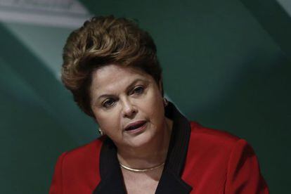 Dilma em um encontro de agricultores em Brasília no dia 6 de agosto.