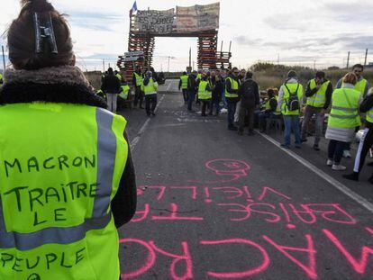 Protesto dos ‘coletes amarelos’ no sul da França
