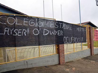Uma das 25 escolas ocupadas em Goiás.