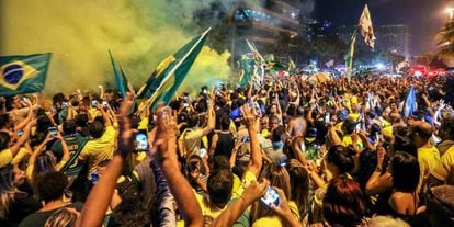 Eleitores de Bolsonaro neste domingo.