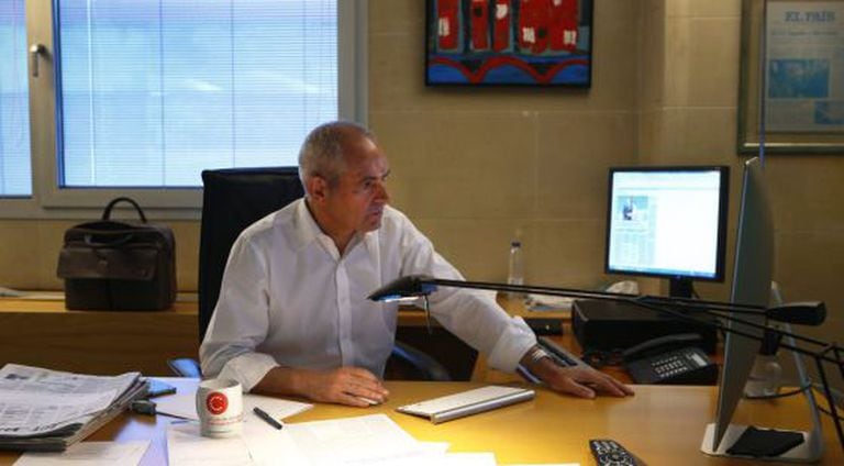 Antonio Caño, em seu escritório do EL PAÍS em Madri.
