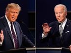 Trump y Biden, durante el debate de este martes