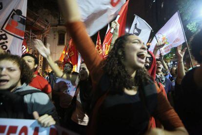 Manifestação no Rio de Janeiro contra o presidente Michel Temer, na quinta-feira, após divulgação de delação de dono da JBS.