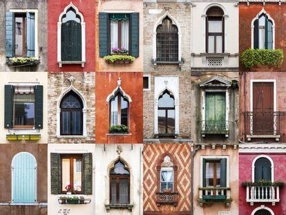 'Collage' da cidade de Veneza (Itália).