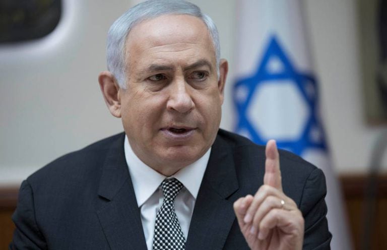 O primeiro-ministro de Israel, Benjamin Netanyahu, em uma reunião do Governo em Jerusalém.