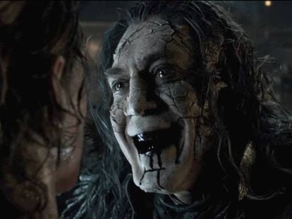 Cena do trailer de ‘Piratas do Caribe: A Vingança de Salazar’, com Johnny Depp e Javier Bardem.