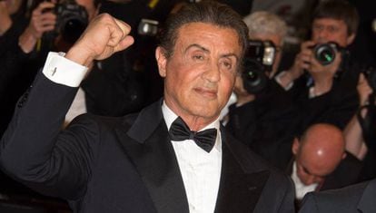 Sylvester Stallone no festival de Cannes.
